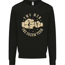 Fête des Pères Deux Hommes Un Dream Équipe Papa Son Enfants Pull