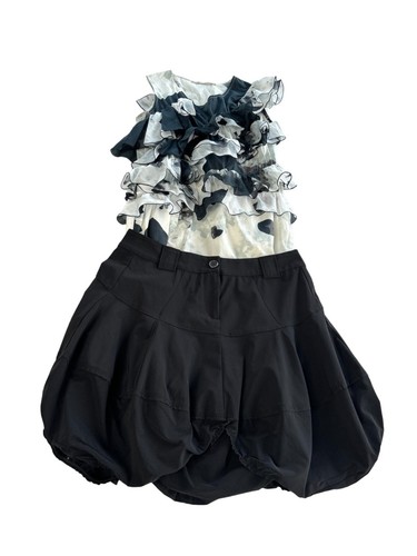 Ensemble blouse volants et - ,