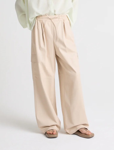 Pantalon blanc cuir - blanc, en