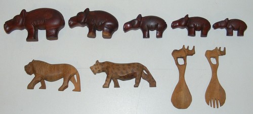 Figurines bois animaux - figurines,
