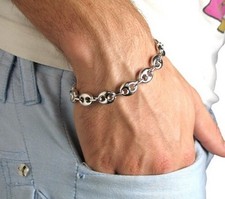 Bracelet Grain De Café Argent