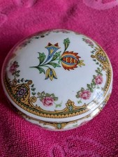 Petite Boîte À BIJOUX/Biscuit/Porcelaine LIMOGES/France/Décor Floral A L'antique