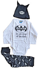 BATMAN  ,ensemble BARBOTEUSE 3 piéces  , 24 mois ou 92 cm  /  V4a22