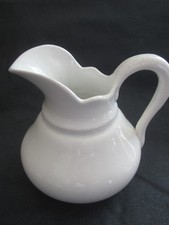 Ancien Pot à lait Crémier Pichet BOUDIER PARIS faience ou terre de fer blanche