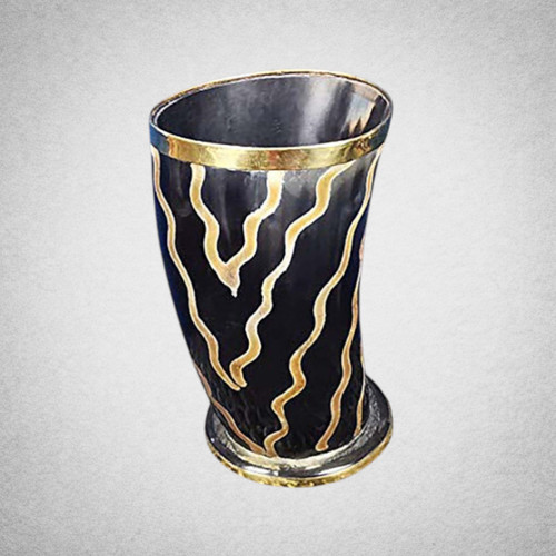 Verre corne viking laiton - verre,