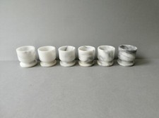 6 coquetiers en marbre blanc