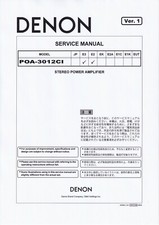 Service Manuel D'Instructions pour Denon POA-3012 Ci