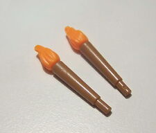 PLAYMOBIL (L1219) MOYEN-AGE - Lot de 2 Torches Flamme - Pirate Chevalier Viking