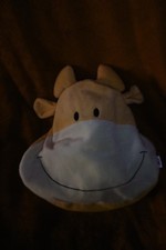 Peluche Coussin range pyjama Doudou Vache Jaune CA CREDIT AGRICOLE NEUF