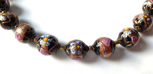 Collier perles verre - collier,