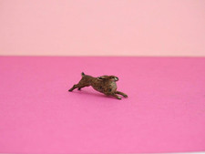 Antique C1920 Miniature Cold Painted Vienne Bronze Running Hare 1" (2,5cm)