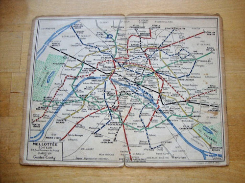Rare paris plan metro - paris,