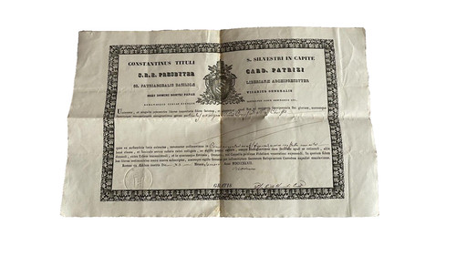 Religiosa papier 1847 bulle - religiosa,