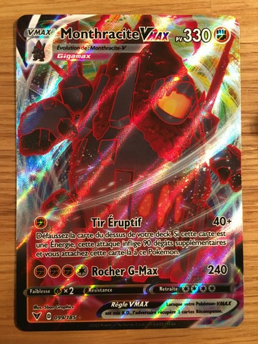 Carte pokémon monthracite - carte,