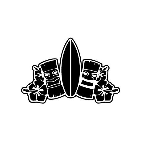 Tiki planche surf totem - planche,