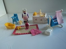 PLAYMOBIL vintage époque 1900 chambre du bébé nourrice berceau set 5313 de 1995