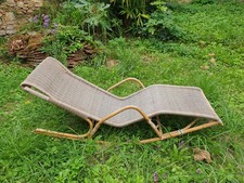 Chaise-longue en rotin, design