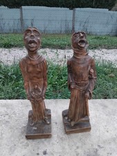 2 Ancienne Gargouille Antique  Vieux Plâtre - Gouttière Eau - Style Néo-Gothique