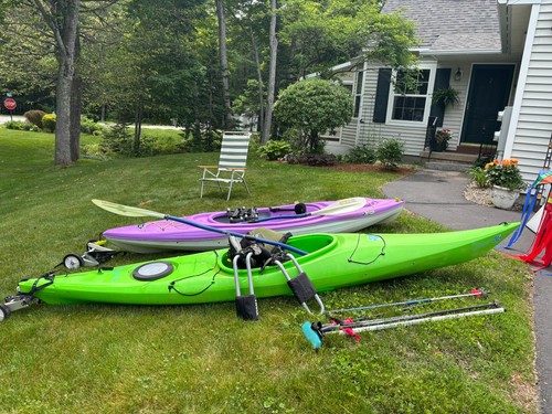 Kayaks with equipment - 2,