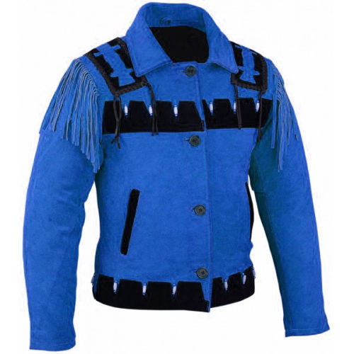 Hommes bleu suède cuir - bleu,