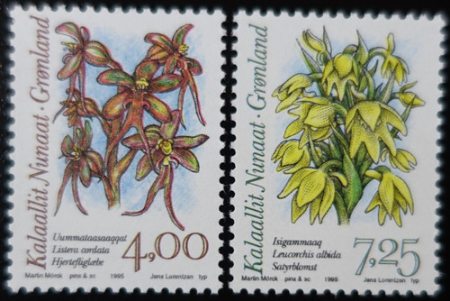 Timbres groenland fleurs - du,