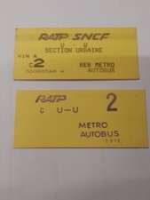 Lot 1 - Vintage 2 tickets RATP