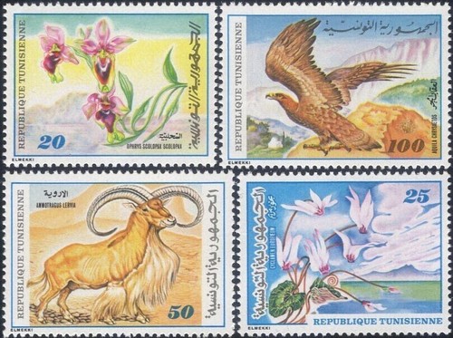 Tunisie 1980 orchidées fleurs - 1980,