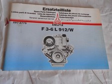 Deutz Engines F3-6L912/W manuel pièces 297 3775 KHD origine