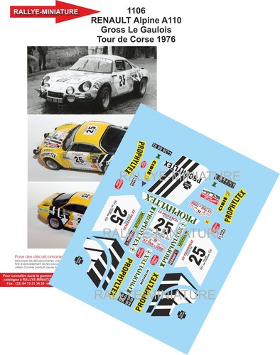 Decals ref 1106 alpine - 1106,