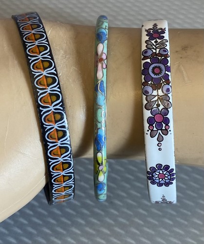 Vintage enamel bangle - bangle, lot