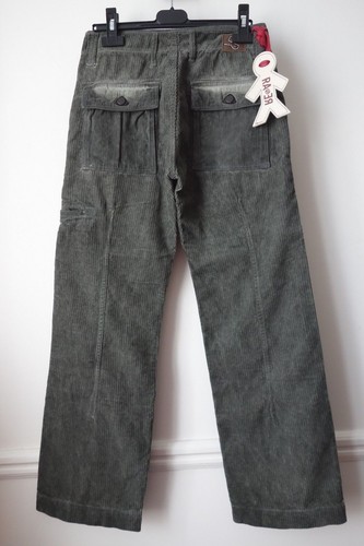 Pantalon coton velours vert - coton,