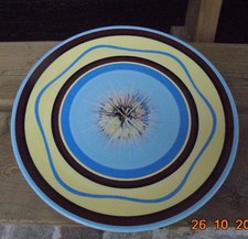 GRAND PLAT DE MAITRISE DECORATIF PAR CAUDOUX FAÏENCE SAINT AMAND LES EAUX N3888