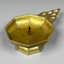 Bougeoir en Laiton Bruni Style Antique Ancien Vintage Décoratif Élégant