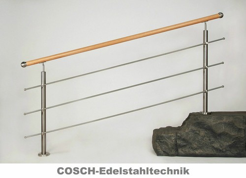 Bois rampe escalier - rampe,