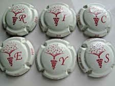 Série de 6  CAPSULES  ROUTE DU CHAMPAGNE 2015 LES RICEYS