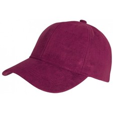 Casquette Daim Rouge Bordeaux Classe Suedine Kalter Baseball-Taille unique