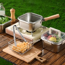 Mini friteuse avec panier Marmite carrée pour frites, poulet, légumes