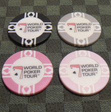 WPT Lot 4 jetons officiels World Poker Tour Girly rose pink women sexy