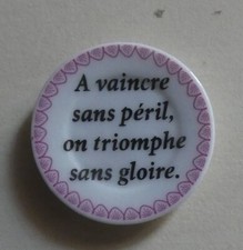 Feve  Assiette série Proverbe