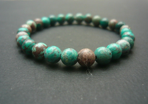 Bracelet perles turquoise - bracelet,