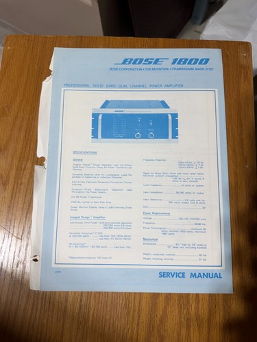 Bose service manuals - bose,