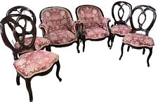 EXCEPTIONNEL ENSEMBLE DE FAUTEUILS SALON. 2 FAUTEUILS. 4 CHAISES. ESPAGNE. XIXE