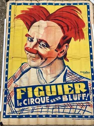 Affiche cirque figuier clown - affiche,