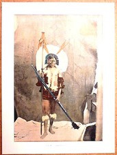 BRÉSIL - Indien Cayapo (ou Kayapo) - Photochromie fin 19ème Gravure
