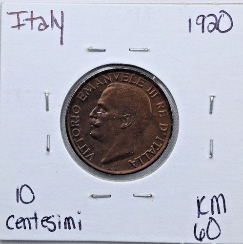 1920 italy centesimi victor - italy,