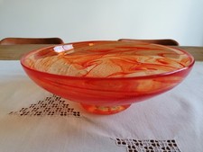 Coupe En Verre Orangé Soufflé De Style Kosta Boda