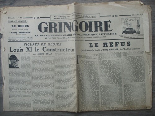 Journal gringoire octobre - journal,