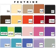 FEUTRINE polyester au 0.20 mètre 23 coloris au choix largeur 180 cm 