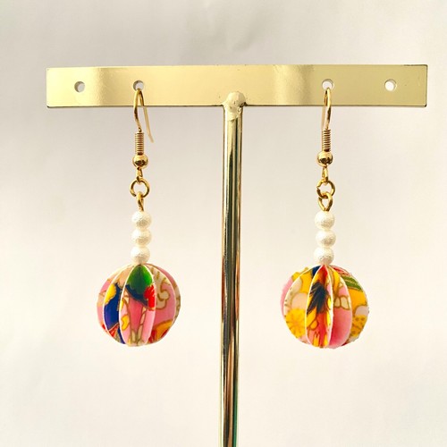 Boucles oreilles kusudama - boucles, d'oreilles