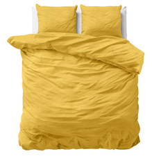 Housse de Couette+Taies Oreiller 100% Coton 140-200-240x220 Set 2-3 pcs Moutarde